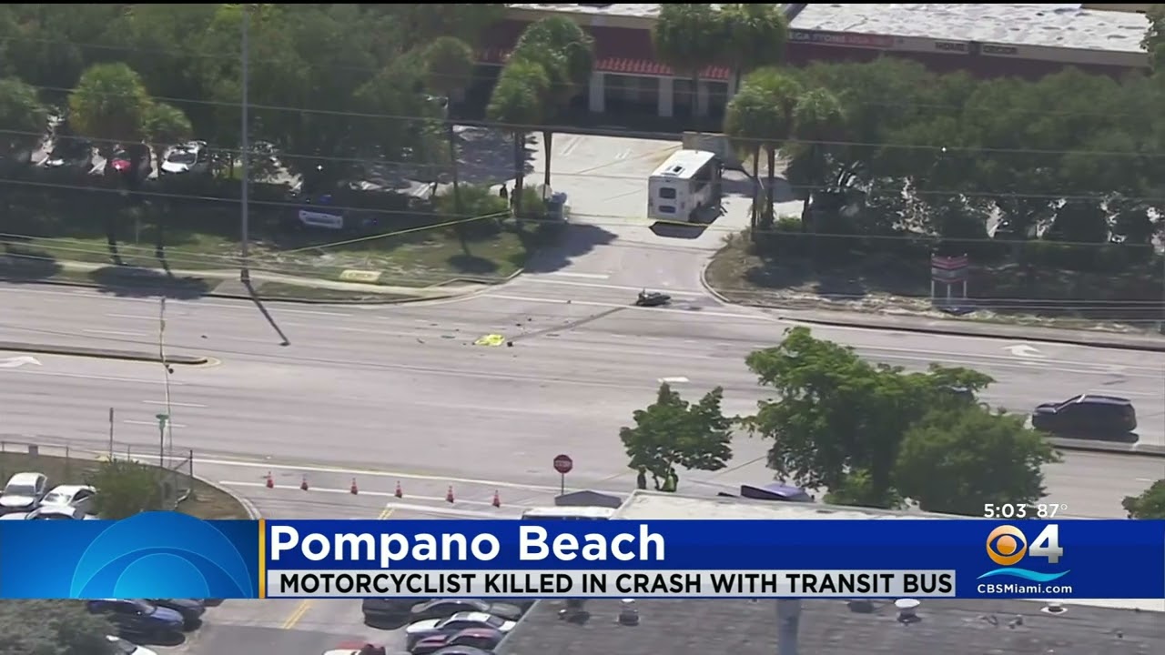 Motorcyclist Killed In Crash With Broward County Transit Bus In Pompano ...