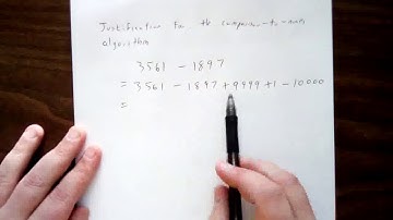 Comparison-to-nines subtraction algorithm:  numerical justification