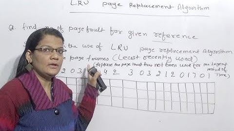 Page Fault through LRU(Least recently used) Algorithm  in Operating System in Hindi Lec-24