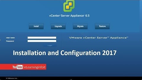 VMware vCenter VSphere 6 5 Installation and Confiration 2017
