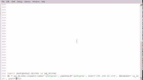 Python:  подключение к PostgreSQL