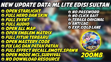 Data ML Lite Full Event Edisi Bang Jago 200Mb Update Patch Yin |