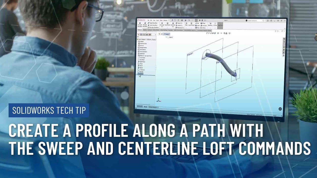 Create a Profile Along a Path with the Sweep and Centerline Loft ...