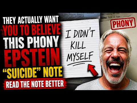 THEY WANT YOU TO BELIEVE This FAKE Epstein 'SUICIDE' NOTE – EXPOSED!