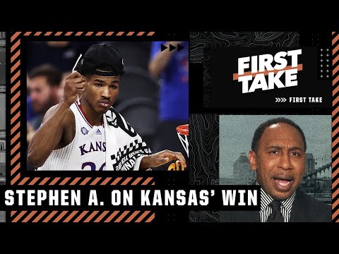 Stephen A. reacts to Kansas taking down UNC to win the 2022 Men's NCAA Tournament | First Ta