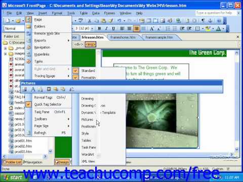 FrontPage Tutorial Using Hotspots Microsoft Training Lesson 13.6