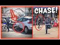 INSTANT JUSTICE! Biker HIT Police Car and then this happened | Road Rage | Epic Moto Moments Ep.152