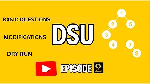 Disjoint Set Union | Basic questions | Code Modifications