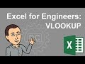 Excel for Engineers - Introduction to the VLOOKUP Function