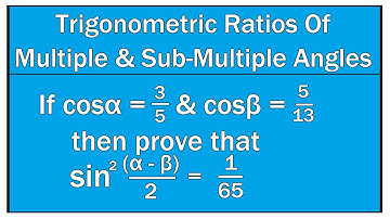 Trigonometric Ratios Of Multiple and Sub-Multiple Angles Example # 21 / Maths Trigonometry
