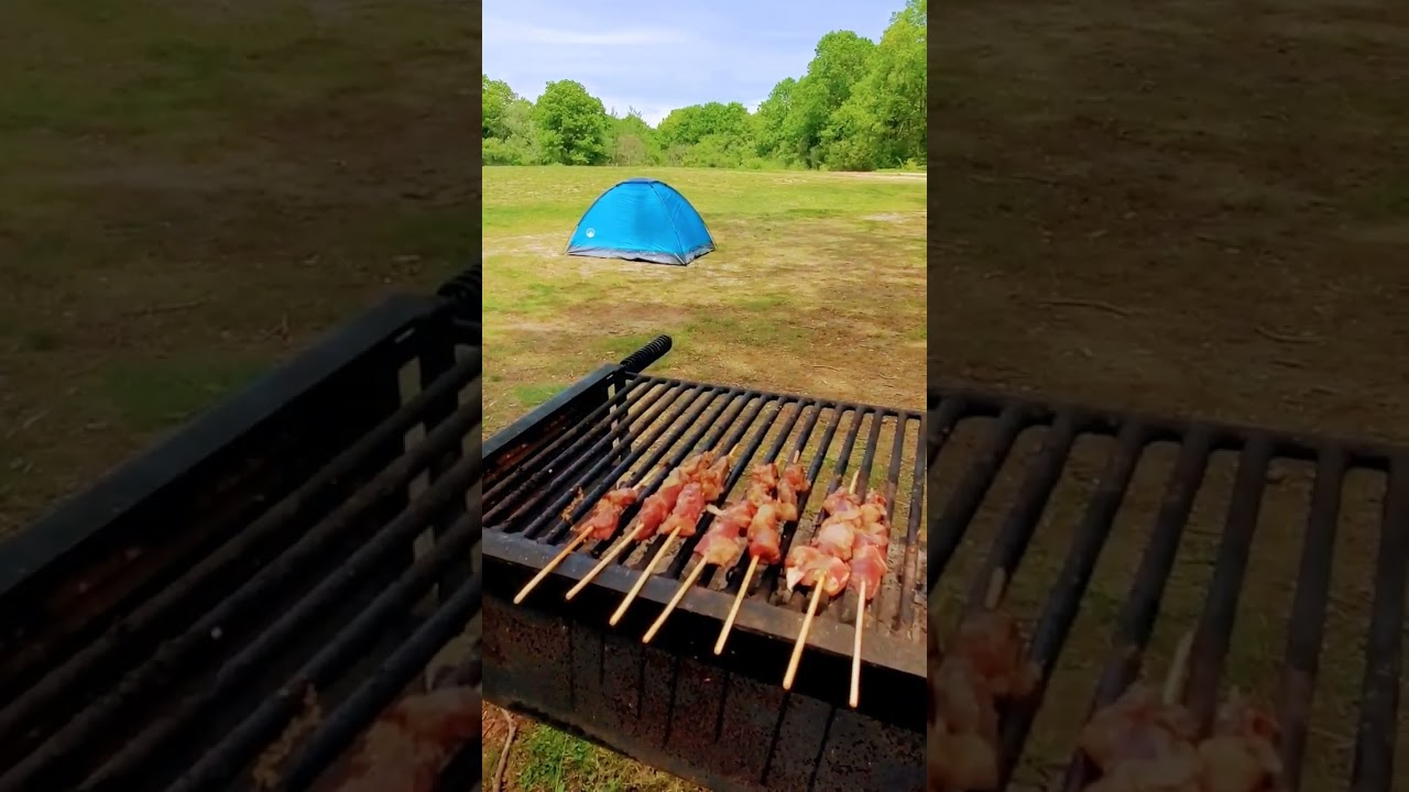 B.B.Q, delicious food,and sleep in the tent.