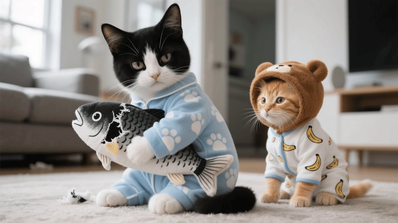 Ginger Kitten Accidentally Ruins His Friend’s Toy Fish—Then Learns How to Make Things Right 🐟🐾