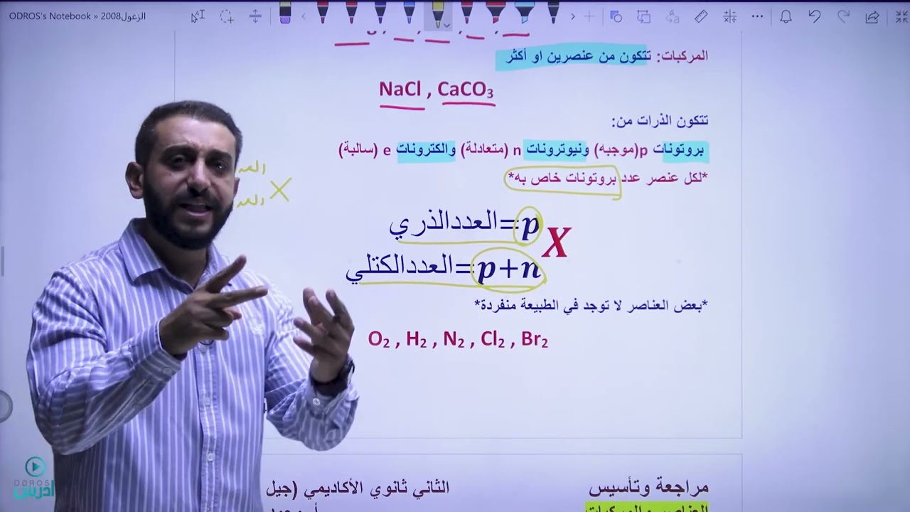 مراجعة وتأسيس كيمياء1 - الأستاذ محمد الزغول - الثاني ثانوي - جيل 2008