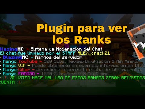 PLUGIN DE RANKINFO PARA TU SERVIDOR DE CRAFTSMAN 0.15.10 0.14.3 - YouTube