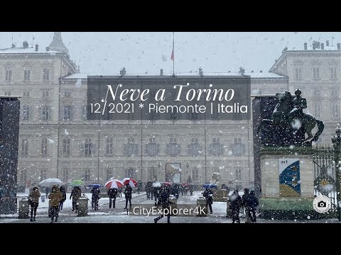 Neve a Torino - 8 dicembre 2021 | Italia - Italy 4K