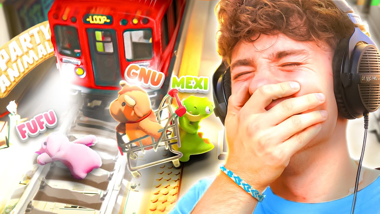 Ich SCHUBSE GNU vor den ZUUUUUG! 😂 | Party Animals