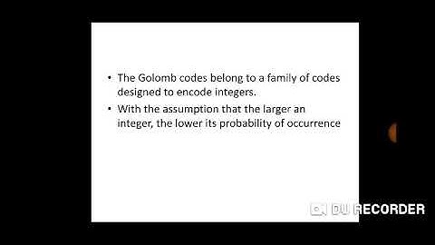 Golomb code in data compression