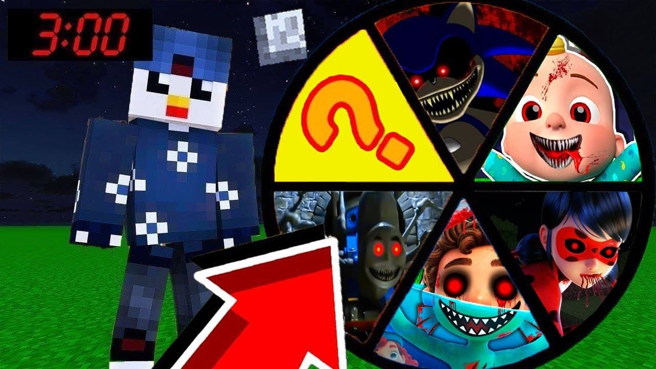 NE TOURNEZ PAS LA ROUE DE LA MORT DES MONSTRES MINECRAFT À 3H00 DU MATIN ! 😱