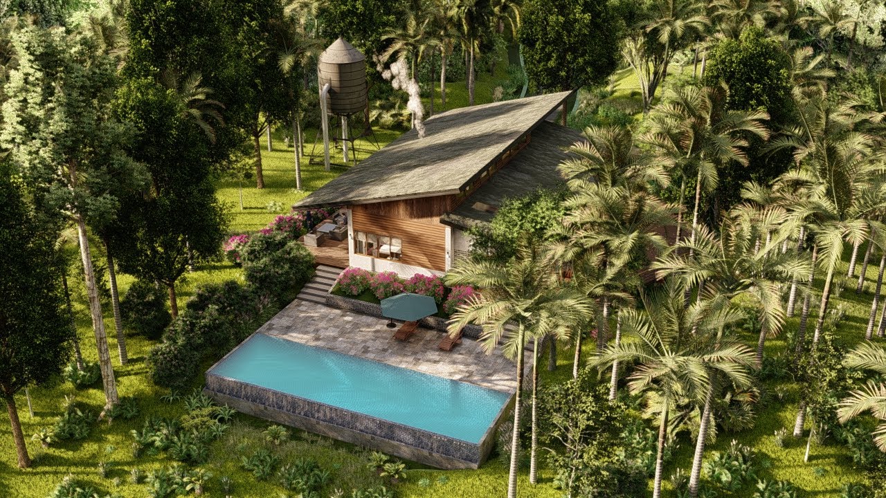 Tropical House, Asian House Design, Forest House, Cabin In the woods