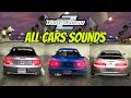 ALL CARS ENGINE SOUNDS In NFS Underground 2 ALL CARS ENGINE SOUNDS In NFS Underground 2