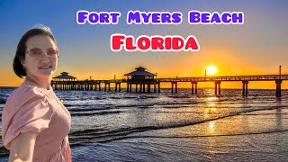 Du lịch Fort Myers Florida USA-Ngắm hoàng hôn trên bãi biển Fort Myers Beach