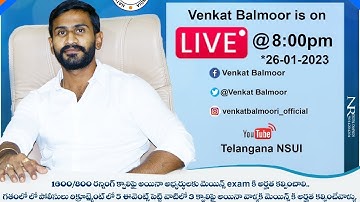 venkat balmoor official//#NSUI//#congress//#TSLPRB//SI#PC candidates🔥🔥//