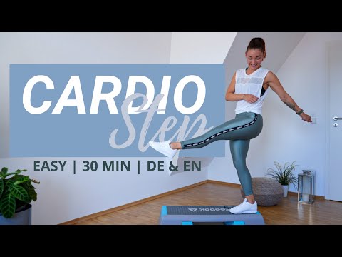 20 Min - Step Aerobic Cardio | Basics |  Easy Fatburn | no Choreo | De & En