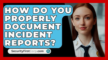 How Do You Properly Document Incident Reports? - SecurityFirstCorp.com