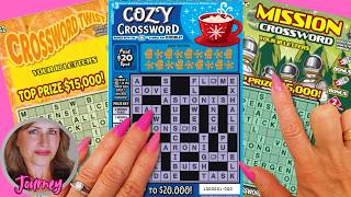 Crosswords! Cozy Crossword, Mission Crossword, Crossword Twist Lottery Scratch Off Tickets #lottery