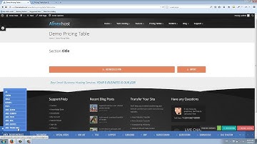 How to create section Pricing tables  [Ainex Host WHMCS WordPress Integration Theme]