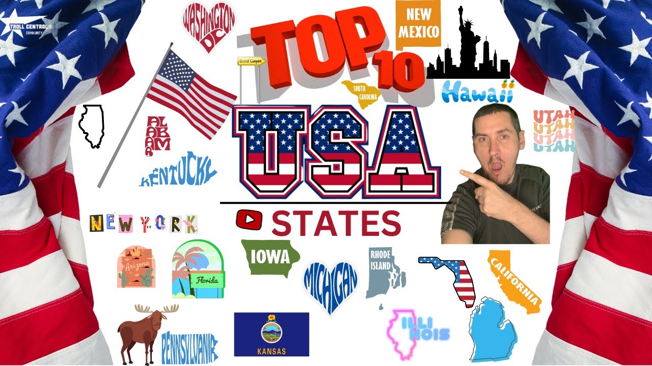 Ep 3: Brit Reacts | Top 10 US States - YouTube