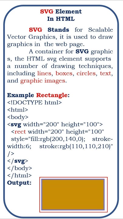 draw rectangle using svg element in html @ensolutions5210 #htmltutorial ...