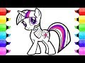 My Little Pony Coloring Book Pages | How to Draw and Color My Little Pony Movie 2017 Twilight