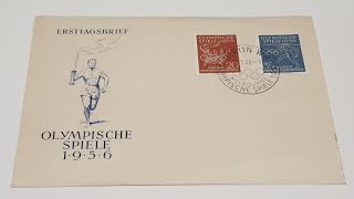 Germany 1956 First Day Cover Summer Olympics Held In Melbourne Stamps