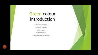Green colour introduction || Green turtle,tree and chilli || Easy learning for kids
