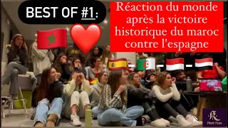 Réaction du monde après la qualification historique du maroc 1/4 de cdm 🇲🇦🥹.#morocco#maroc #short