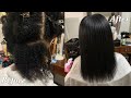 Blowout & Trim | Straightening 4c Natural Hair | Length Check