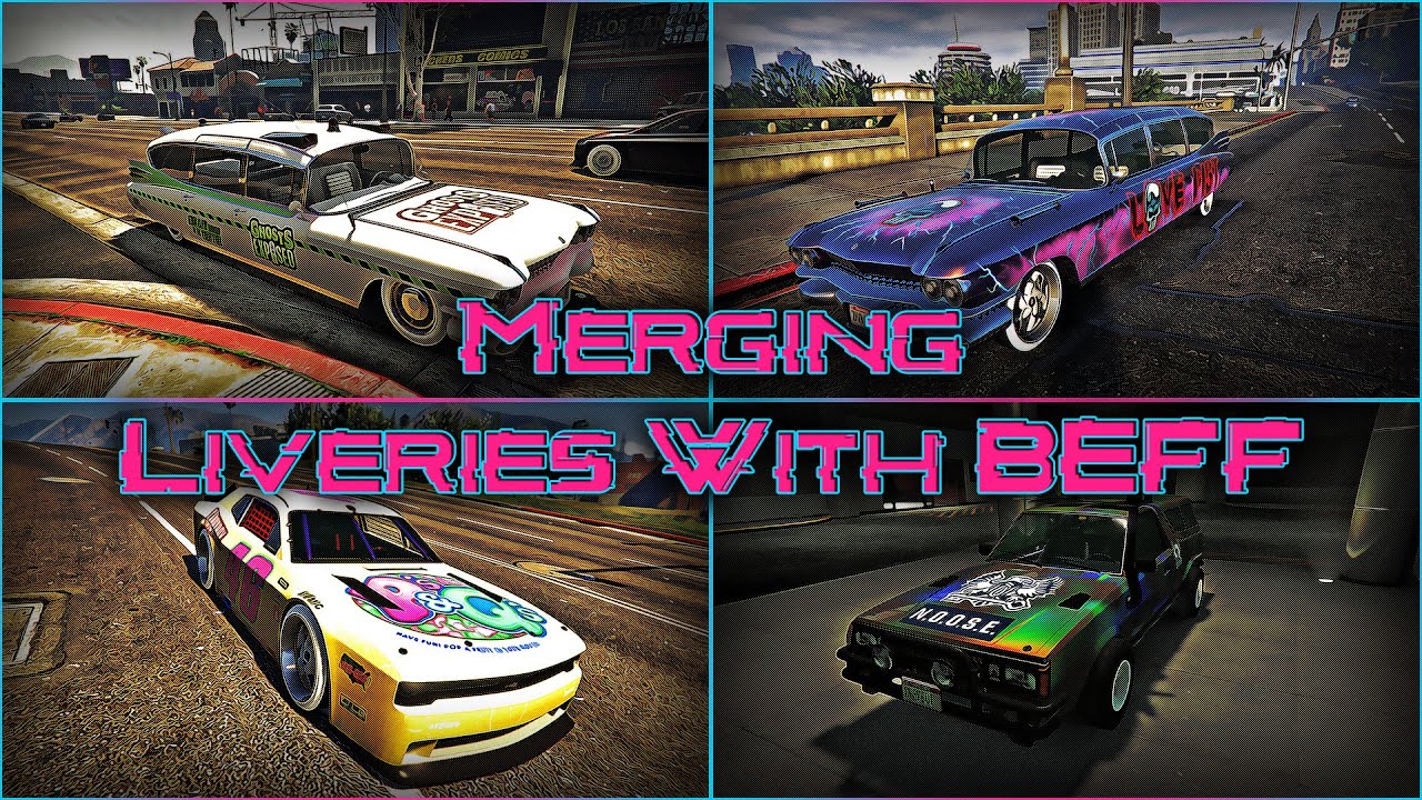 GTA5 Online Merge Hidden Liveries BEFF How to make Vehicles with