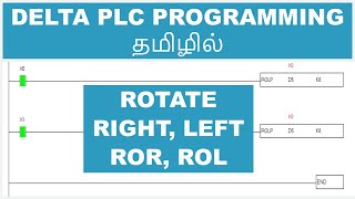 16 Delta PLC Programming in Tamil | Rotate Left and Right (ROR, ROL)