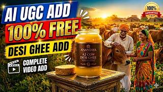 Desi Ghee AI UGC Ad | Complete Video  ! 100% FREE 🚀