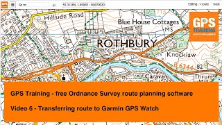 Free Ordnance Survey route planning software - 6 - transferring route onto Garmin GPS Watch