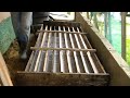 Pitaya - fabricação caseira de moirão de concreto para suporte das pitayas.  Americo Brazil informa