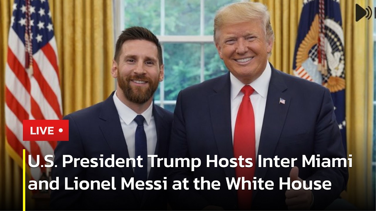 🔴 LIVE:  Trump Welcomes Inter Miami and Lionel Messi at White House Ceremony | AC1P