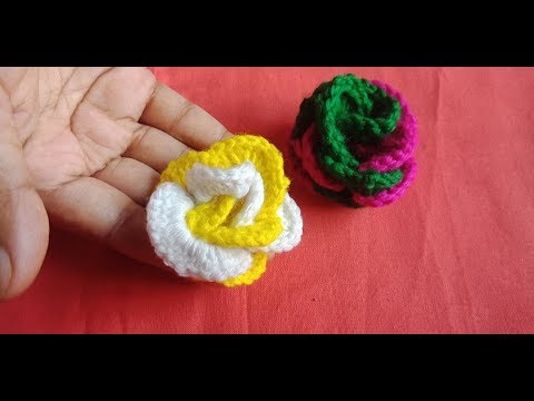 Ready go to ... https://youtu.be/We_sJbyB6eI [ Hand Embroidery Crochet Flower Tutorial for beginner]