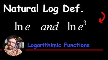 Evaluate a Natural Log ln(e^3) Logarithm base e using the Definition