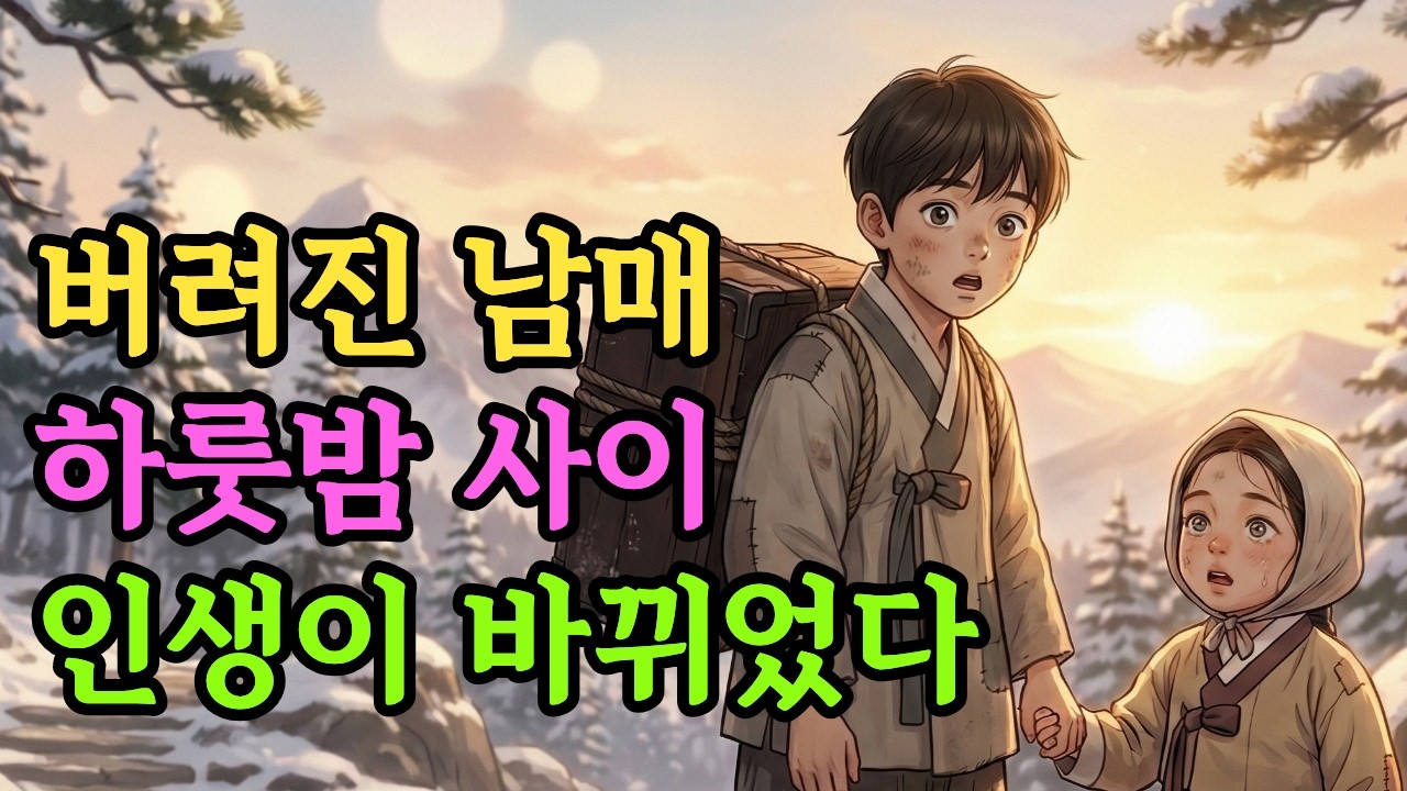 버려진 남매 하룻밤 사이 인생이 바뀌었다ㅣ옛날이야기ㅣ민담ㅣ설화ㅣ전설ㅣ조선야담ㅣ야담ㅣ오디오북ㅣ수면동화ㅣ잠잘때ㅣ권선징악ㅣ효도