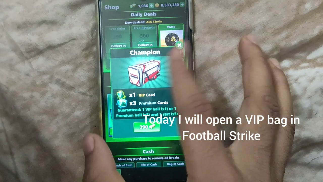 Opening a VIP bag in Football Strike Game Football Strike YouTube