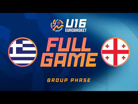 Group Phase | Greece v Georgia | Full Basketball Game | FIBA U16 EuroBasket 2026