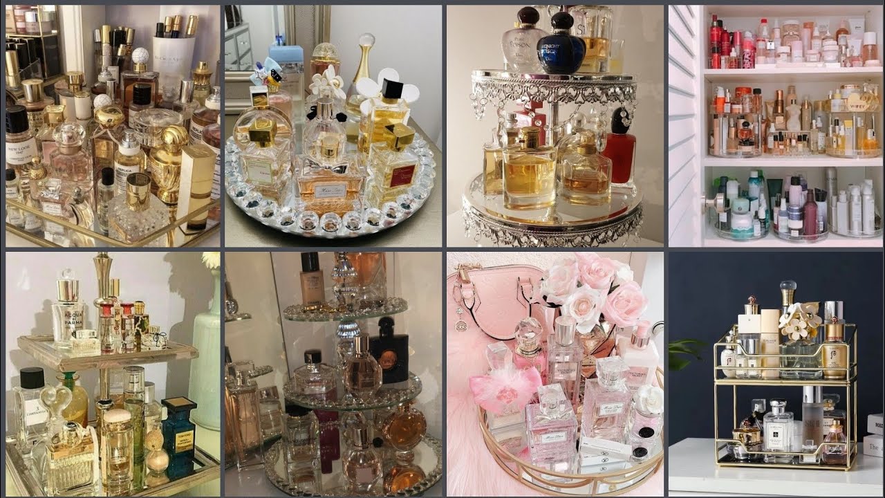 Beautiful perfume organization ideas/latest perfume organize box