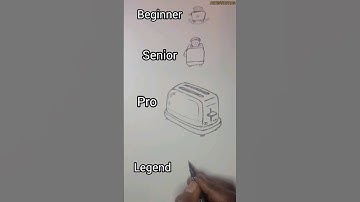 How To Draw A Toaster 🤯😱 #short #sketchbooktour #fastforwardart #penandinkdrawing #inkart #inklegend